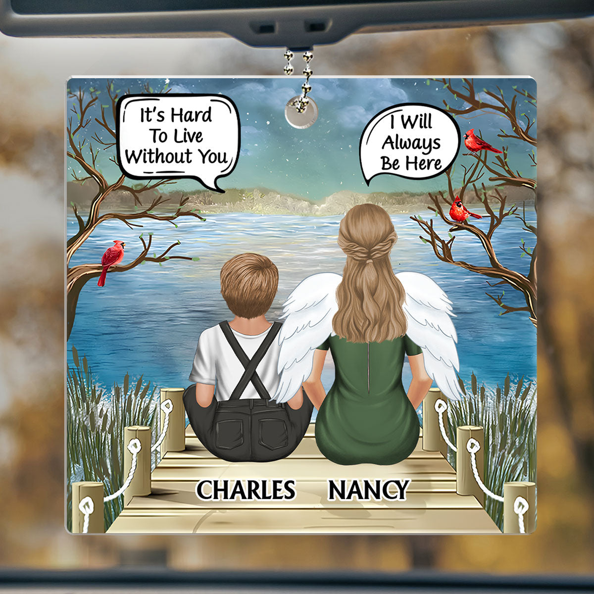 I Miss You I Know - Personalized Acrylic Car Ornament