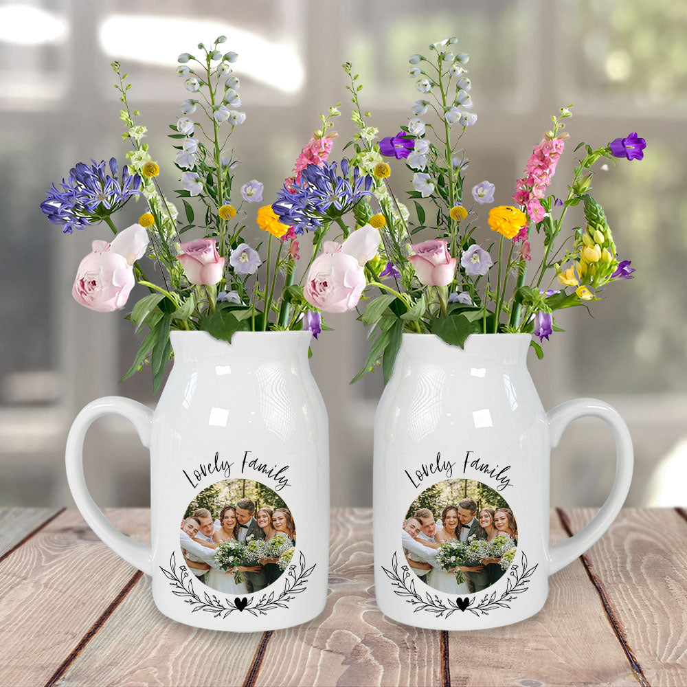 Lovely Grandma Nana Nini - Personalized Custom Home Decor Flower Vase