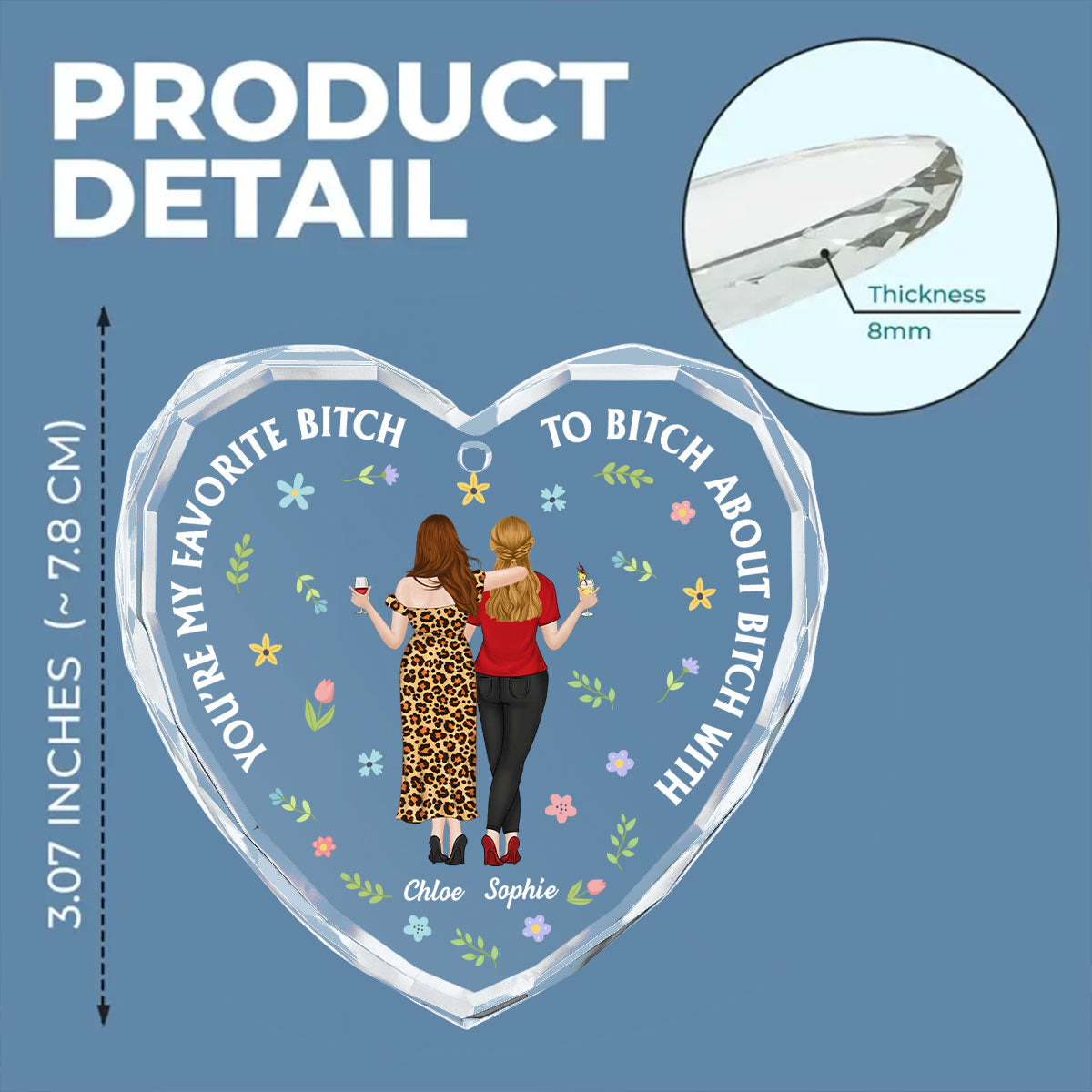 You're My Favorite - Personalized Custom Glass Ornament