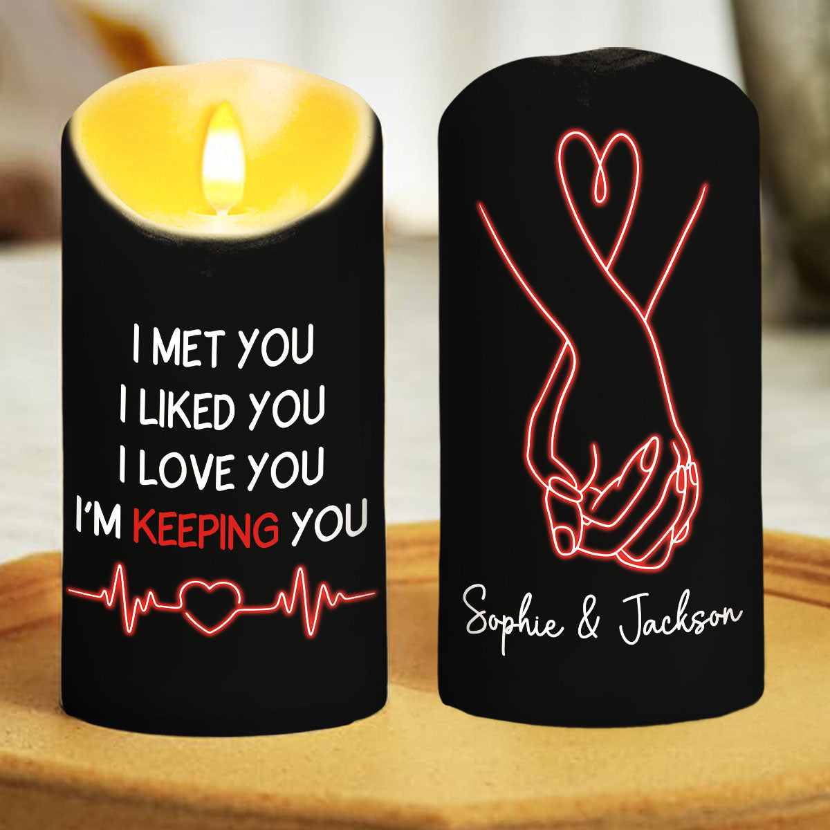 Keeping You - Personalized Custom LED Candle