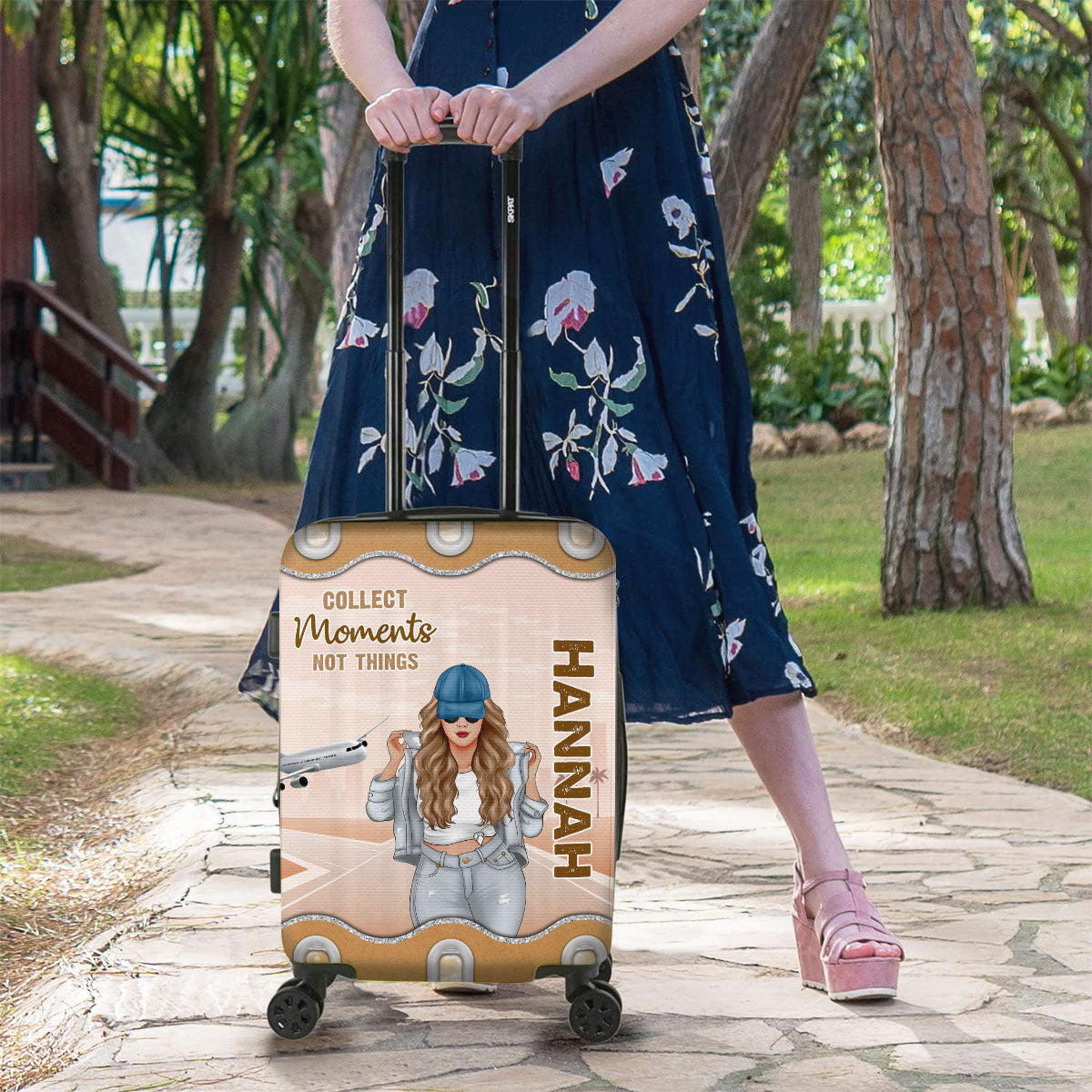 The Sky Is Calling And I Must Go - Personalized Custom Luggage Cover