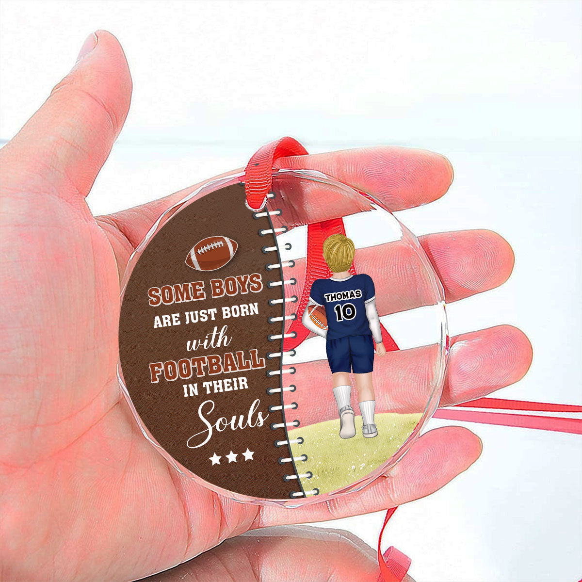 Practice Like You Have Never Won- Personalized Custom Glass Ornament