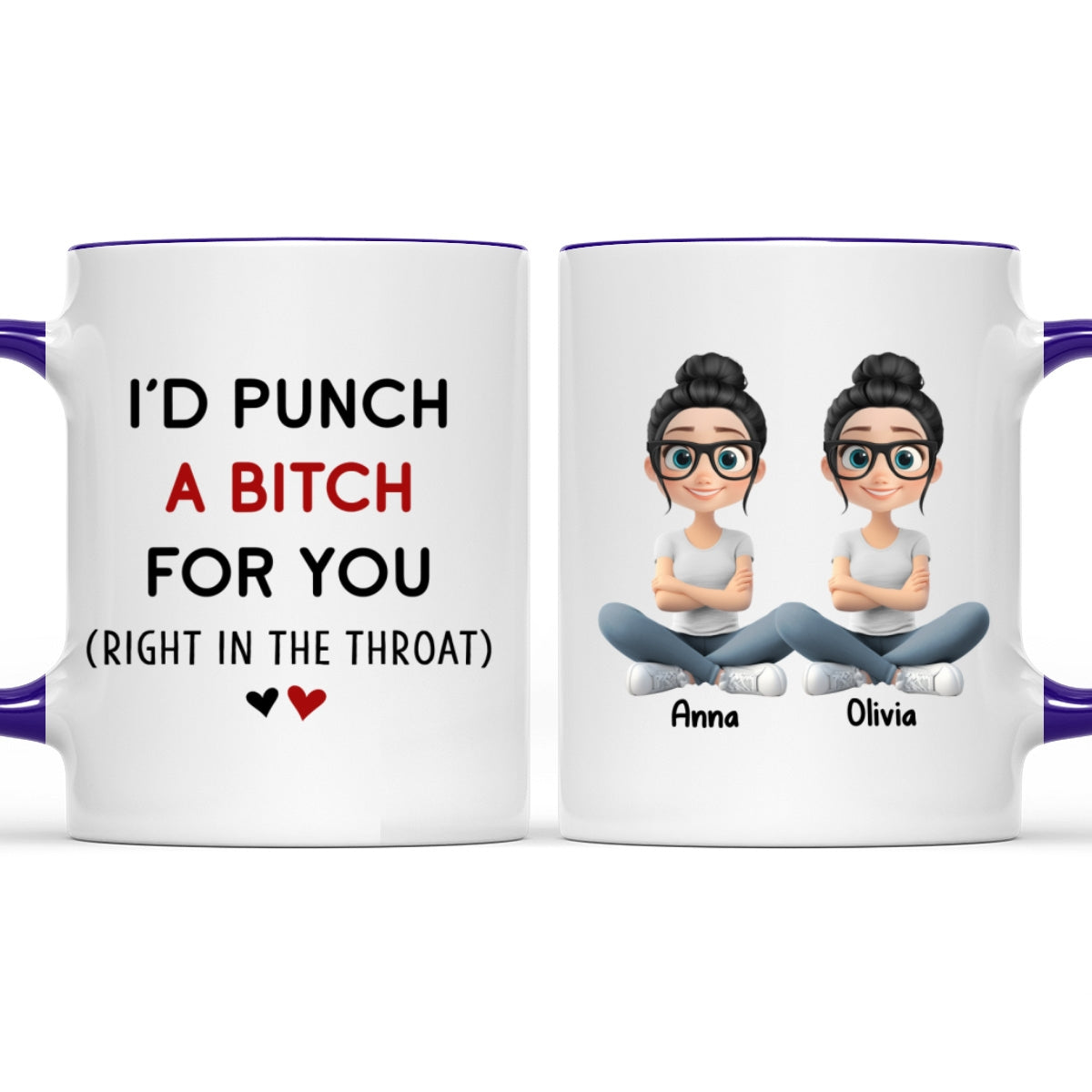 Best Girls Ever - Personalized Custom Accent Mug
