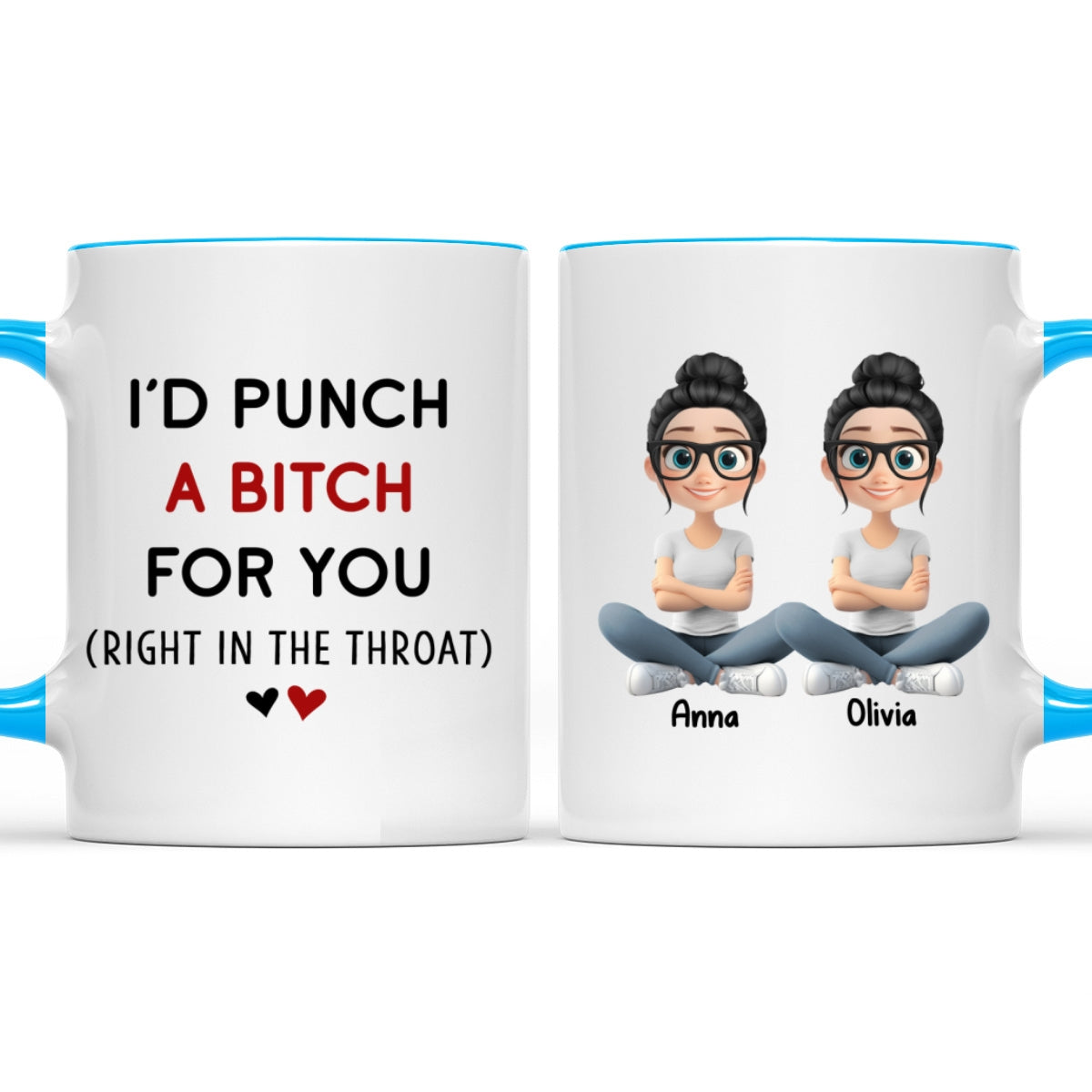 Best Girls Ever - Personalized Custom Accent Mug
