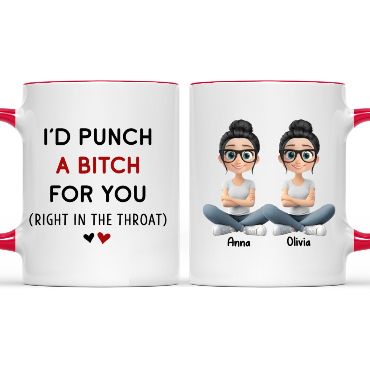 Best Girls Ever - Personalized Custom Accent Mug