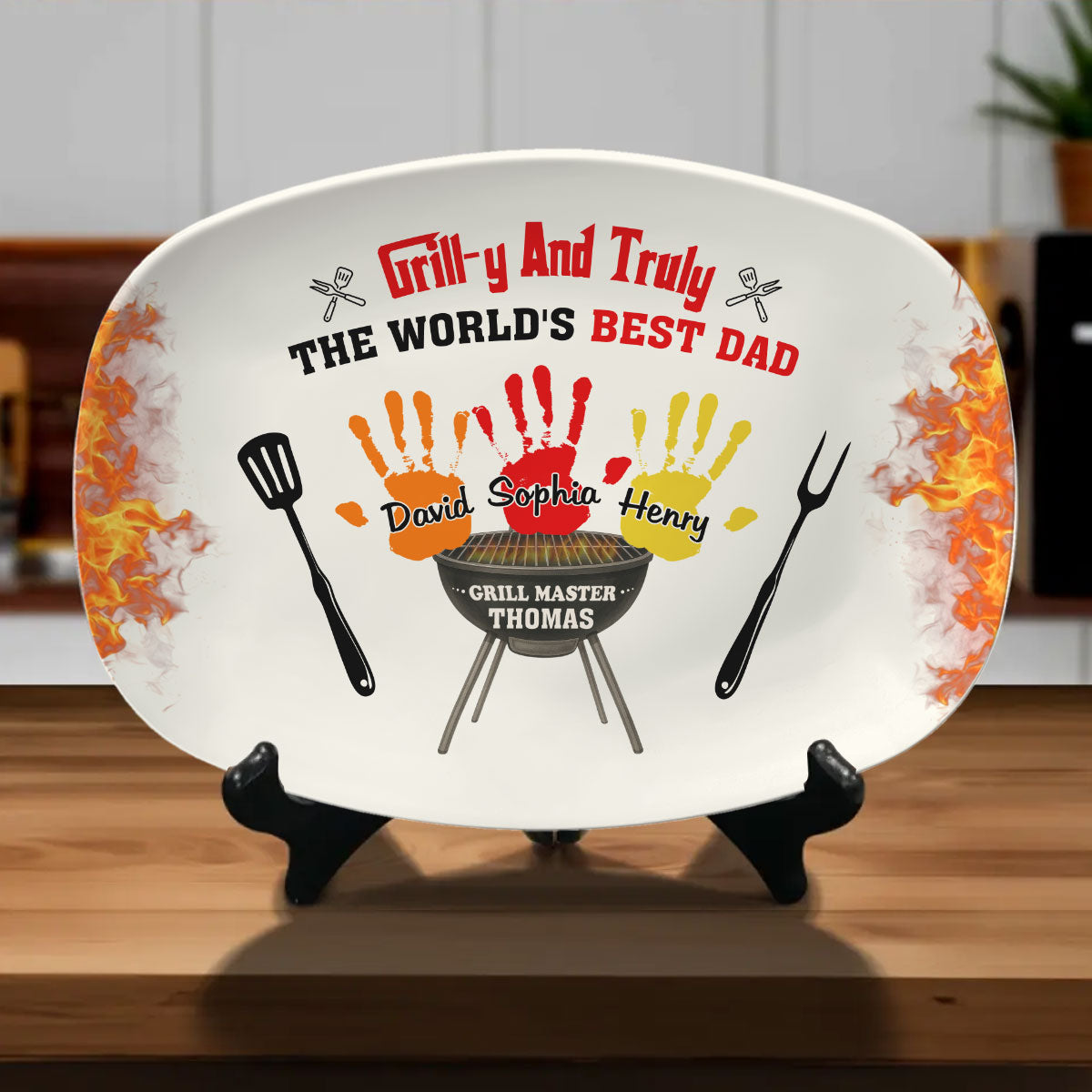 Grilly Love Dad - Personalized Custom Platter