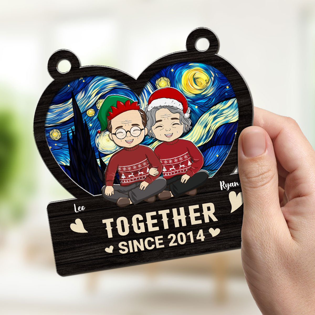 Together Since Christmas - Personalized Custom Suncatcher