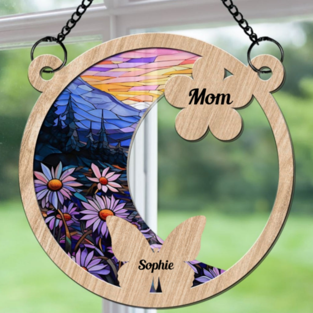 Whispers Of Butterflies And Flowers - Personalized Custom Suncatcher