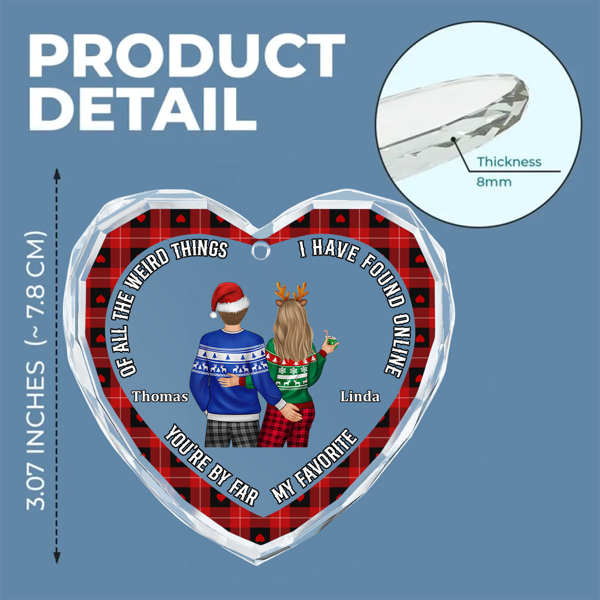 You Are By Far My Favorite - Personalized Custom Glass Ornament