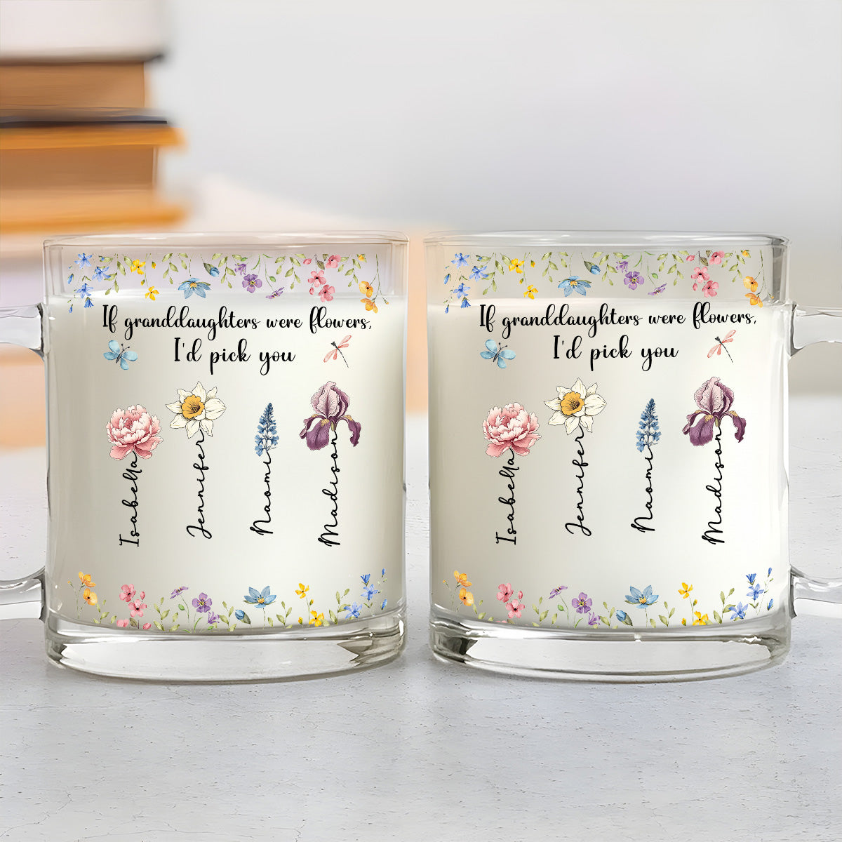 The Treasure Of A Mother Is Her Daughter - Personalized Custom Glass Mug