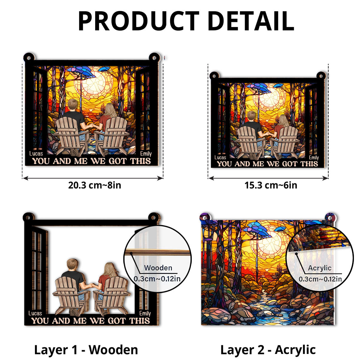 Building A Life We Love - Personalized Custom Suncatcher