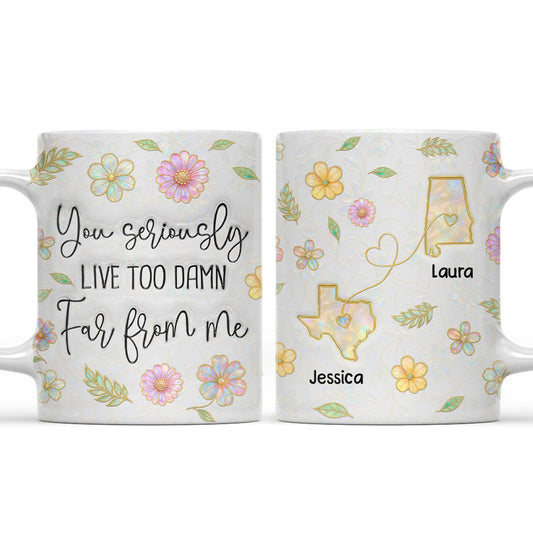 Distance Makes Me Miss You - Personalized Custom 3D Inflated Effect Coffee Mug