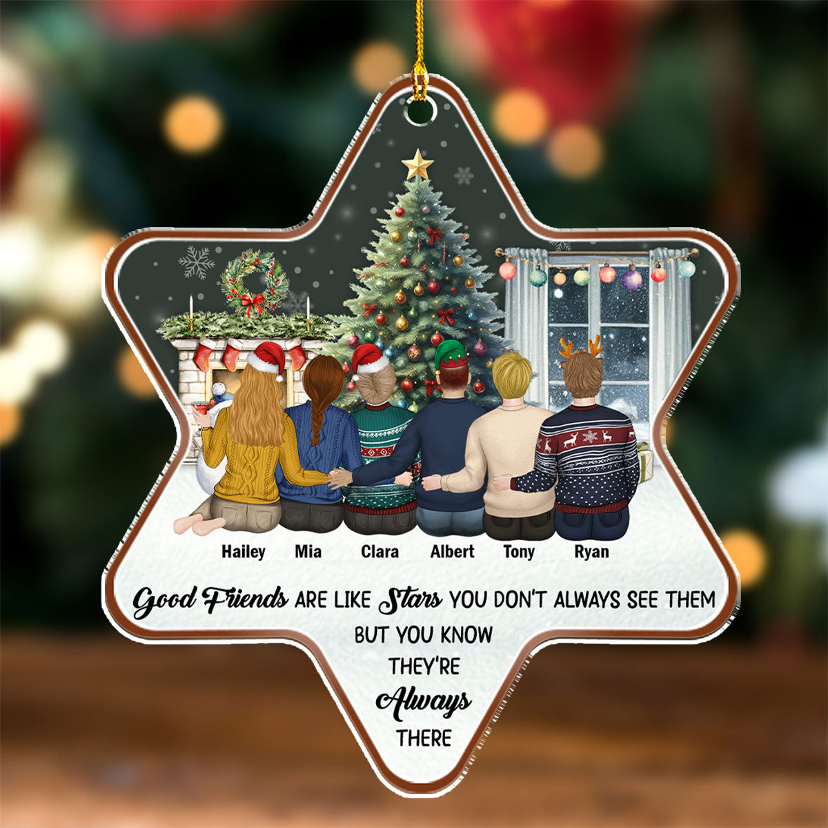 Friends Are Like Stars - Personalized Custom Acrylic Ornament