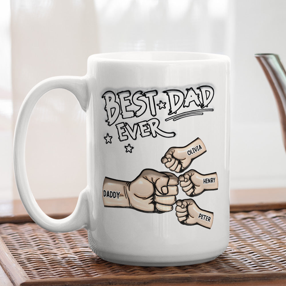 Best Dad - Personalized Custom 3D Inflated Effect Mug