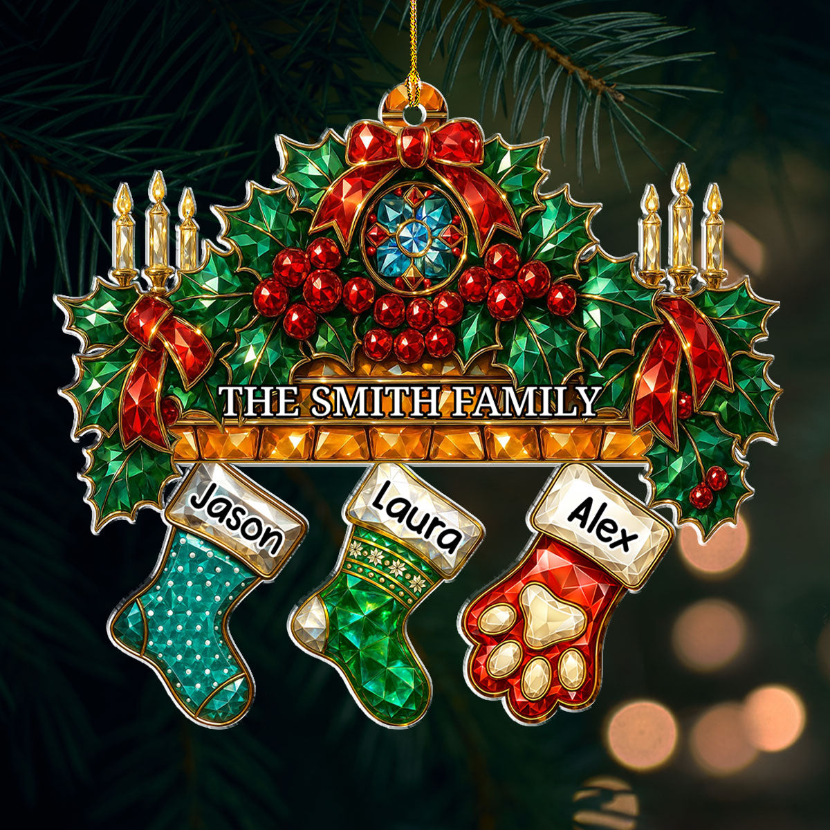 Dream Fire In Christmas - Personalized Custom Acrylic Ornament