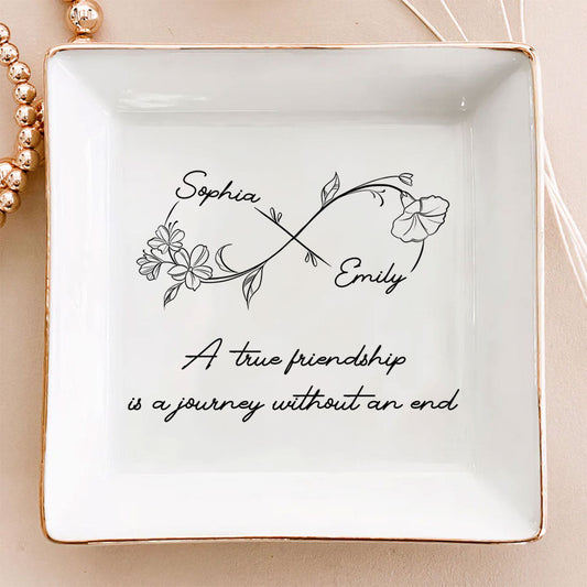 Journey Of Friendship - Personalized Custom Jewelry Dish