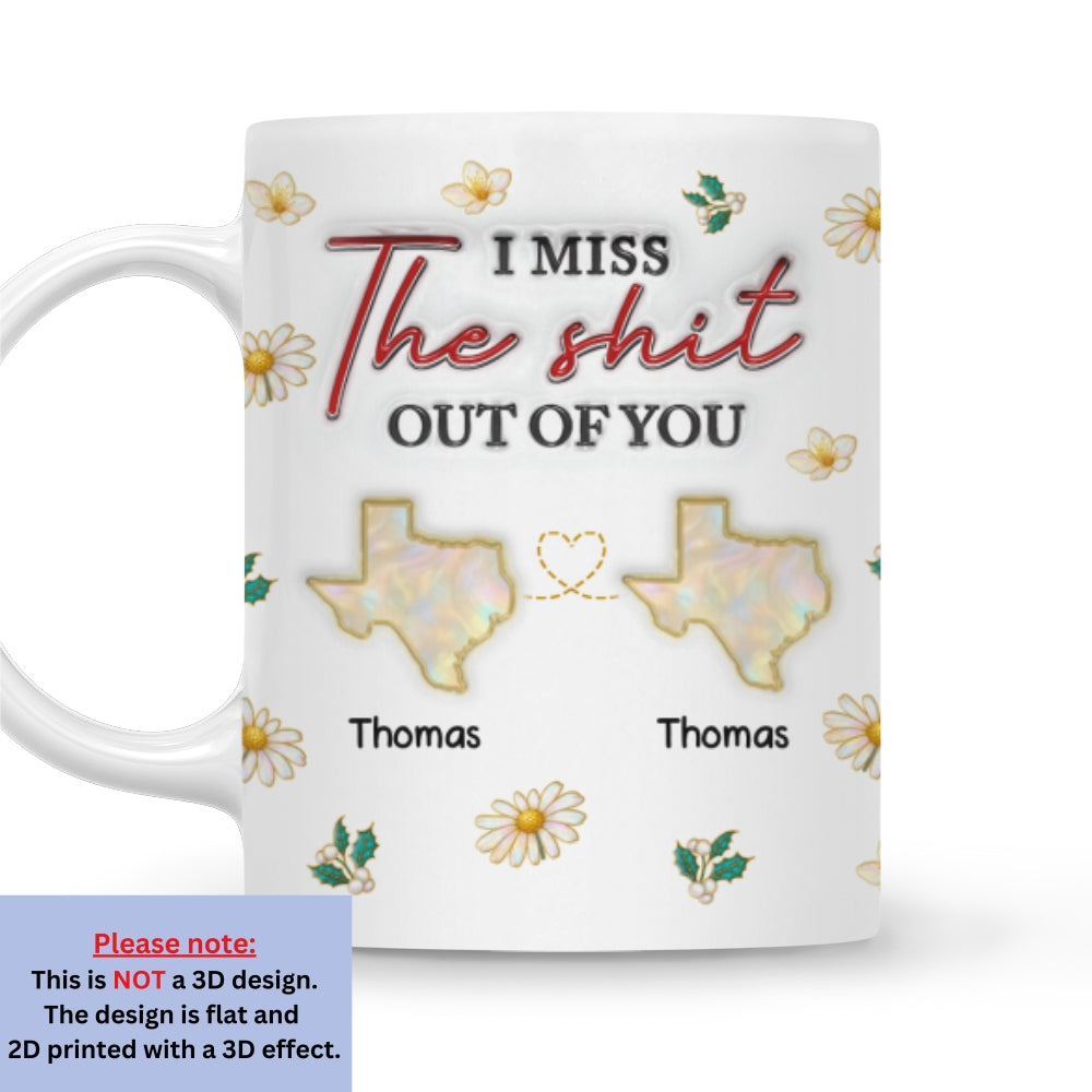 Far Apart But Still Close - Personalized Custom 3D Inflated Effect Coffee Mug