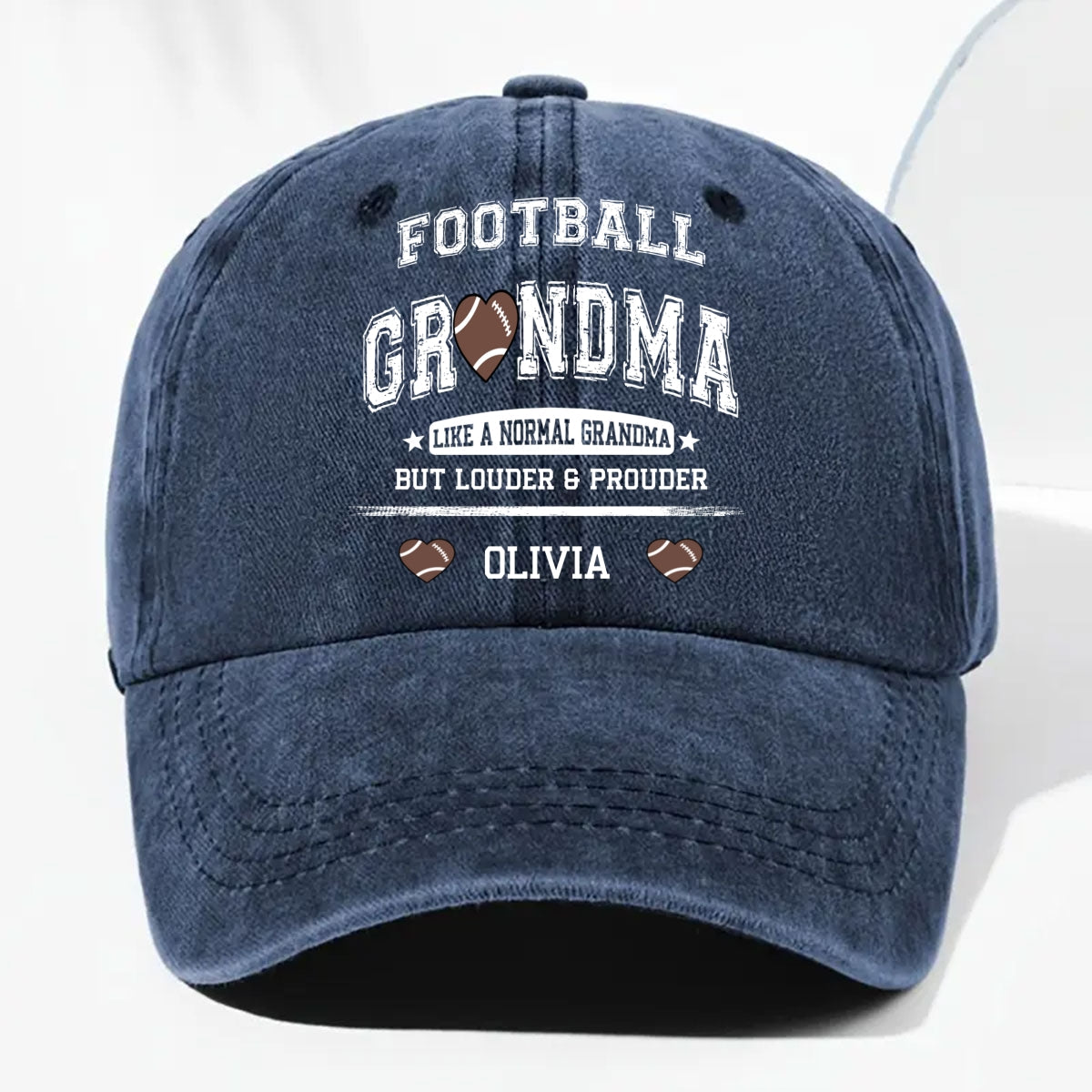 Game Day Is My Therapy - Personalized Custom Vintage Washed Denim Cap