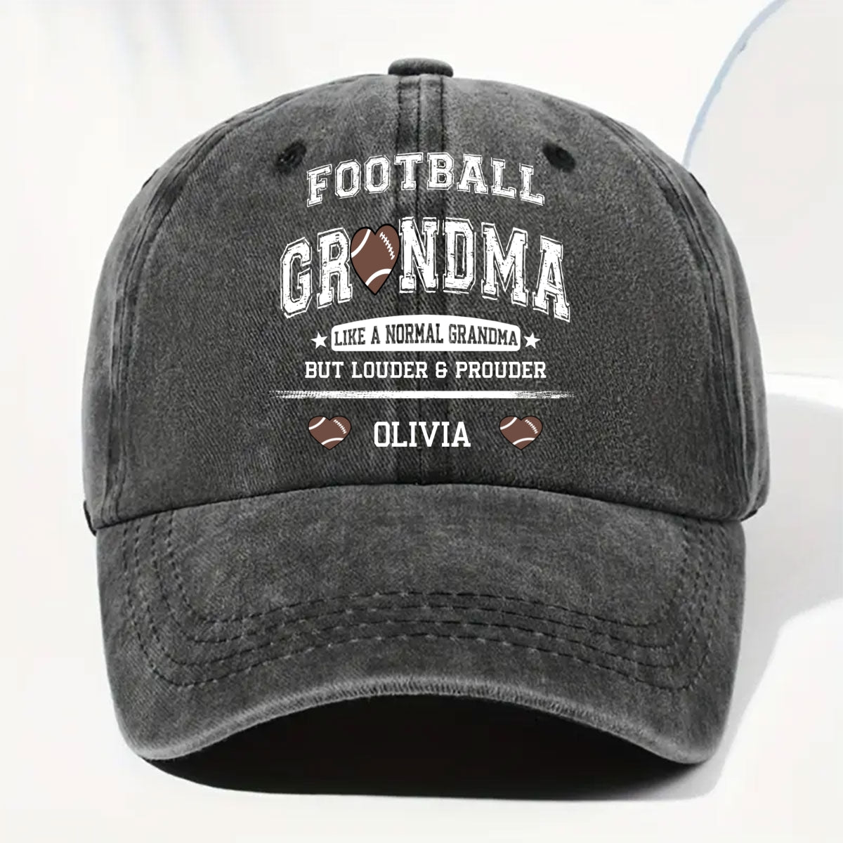 Game Day Is My Therapy - Personalized Custom Vintage Washed Denim Cap