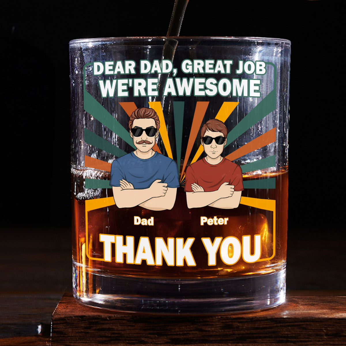 Great Daddy - Personalized Custom Whiskey Glass