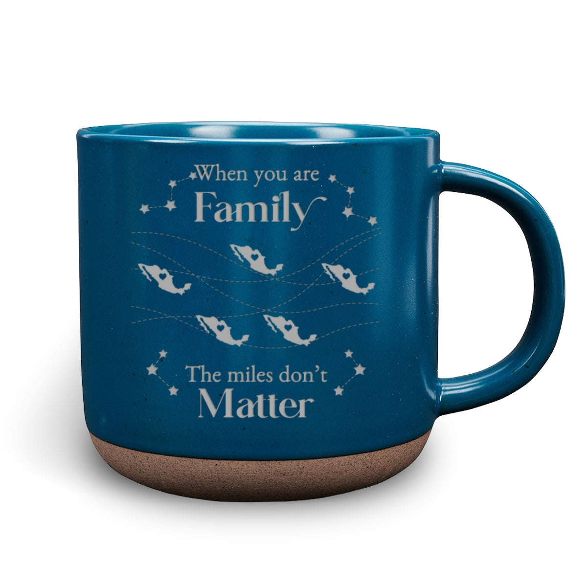 When You Are Family, Distance Does Not Matter International Version - Personalized Custom Pottery Mug