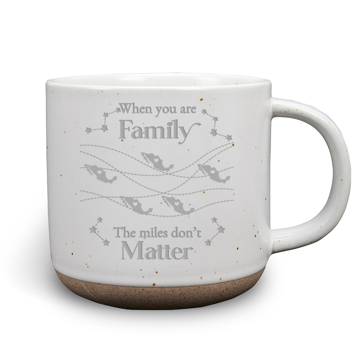 When You Are Family, Distance Does Not Matter International Version - Personalized Custom Pottery Mug