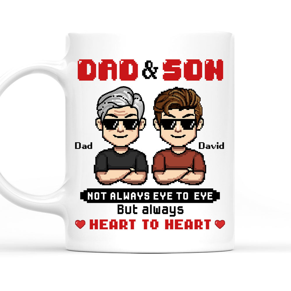 Dad And Son A Lifetime Link - Personalized Custom Coffee Mug