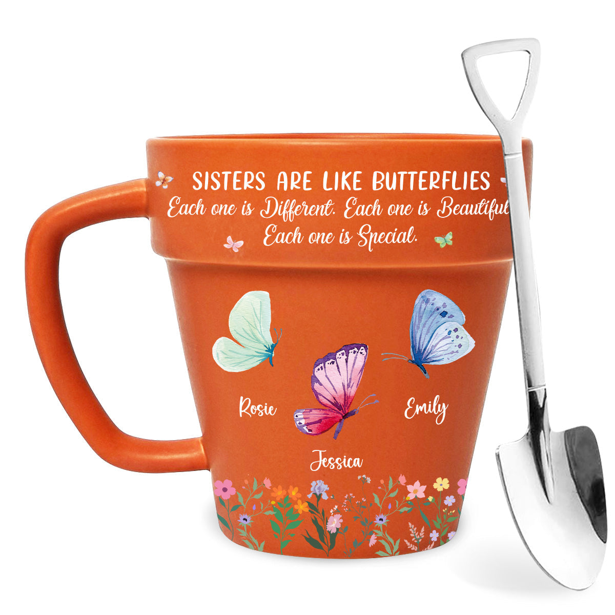 Sister Are The Gardeners Of Our Souls - Personalized Custom Plant Pot Mug