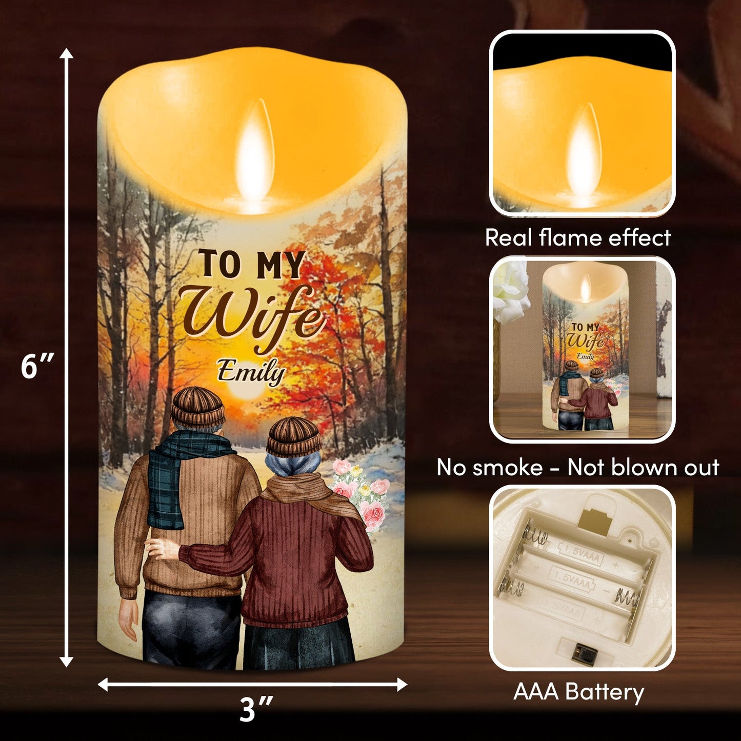 Marrying You Was The Best Decision - Personalized Custom LED Candle