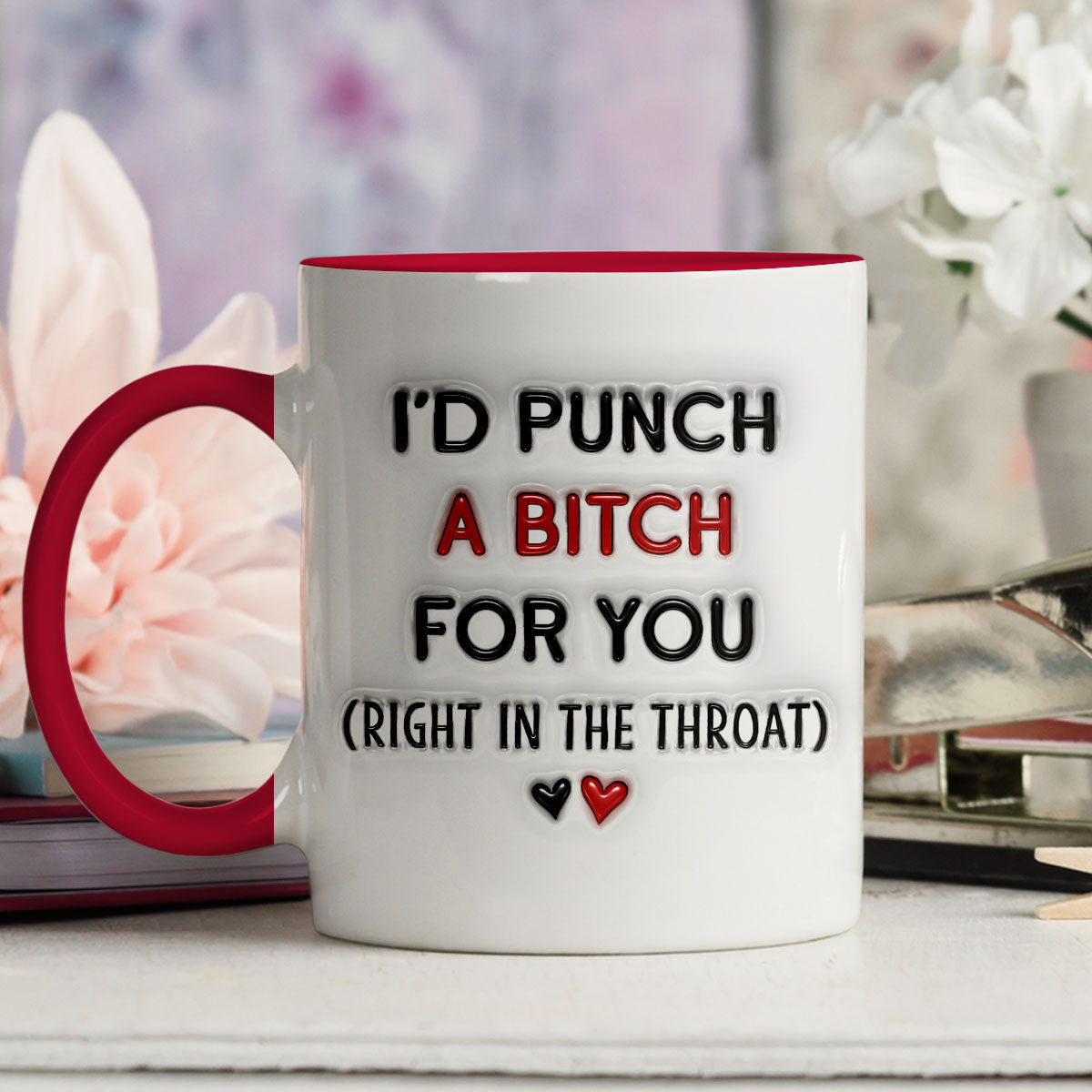 Best Besties - Personalized Custom 3D Inflated Effect Accent Mug