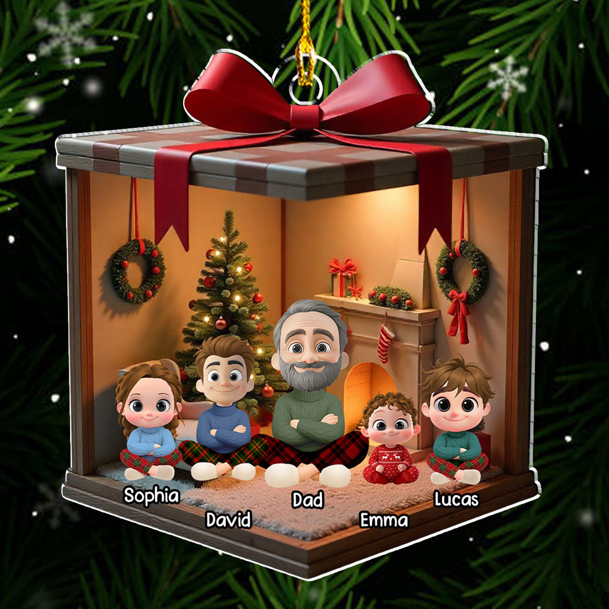 Family Moments 2025 - Personalized Custom Acrylic Ornament