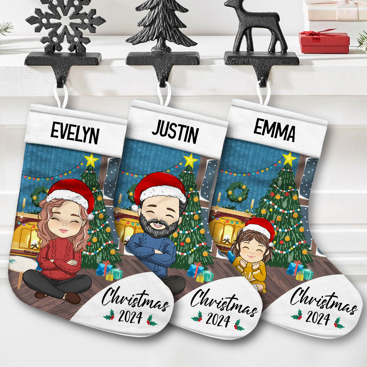 Family Christmas 2024 - Personalized Custom Christmas Stocking