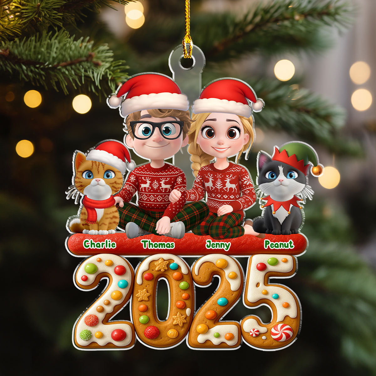 We And Our Cat Version 3 - Personalized Custom Acrylic Ornament