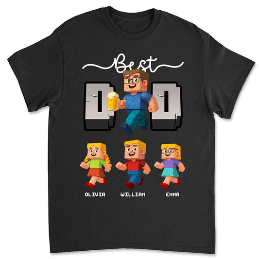 Blocky Dad Love - Personalized Custom Shirt