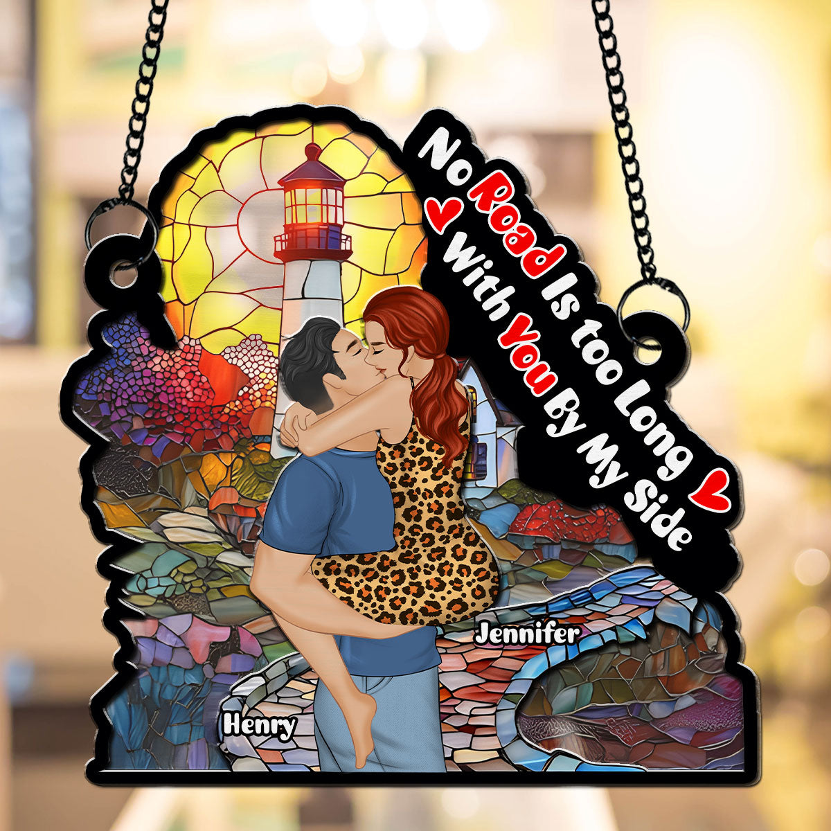 Road To Love - Personalized Custom Suncatcher