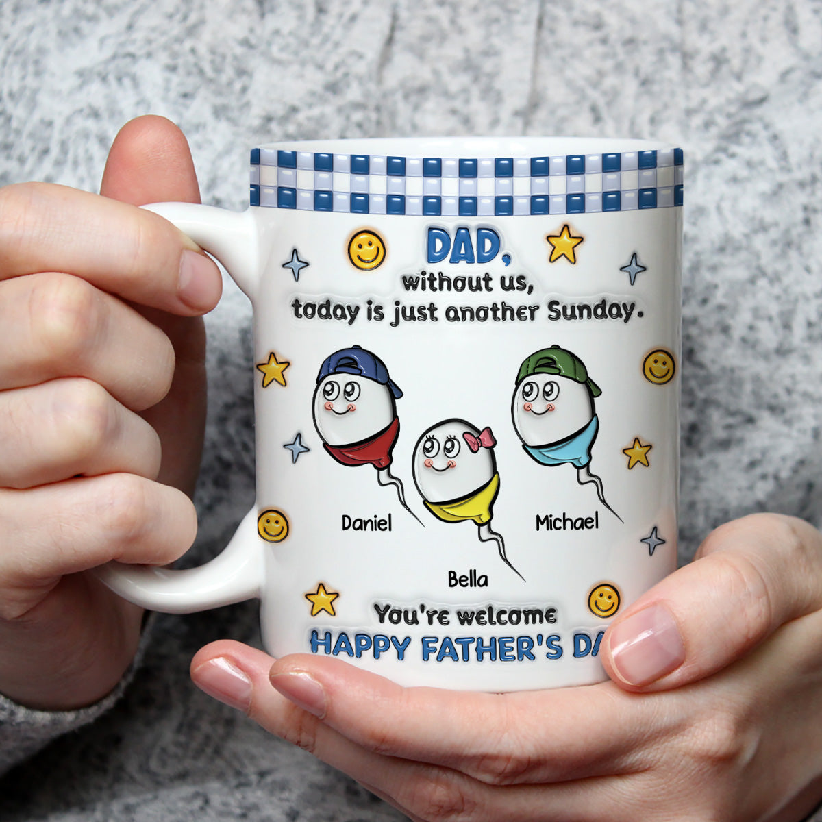 Without Me - Personalized Custom 3D Effect Coffee Mug