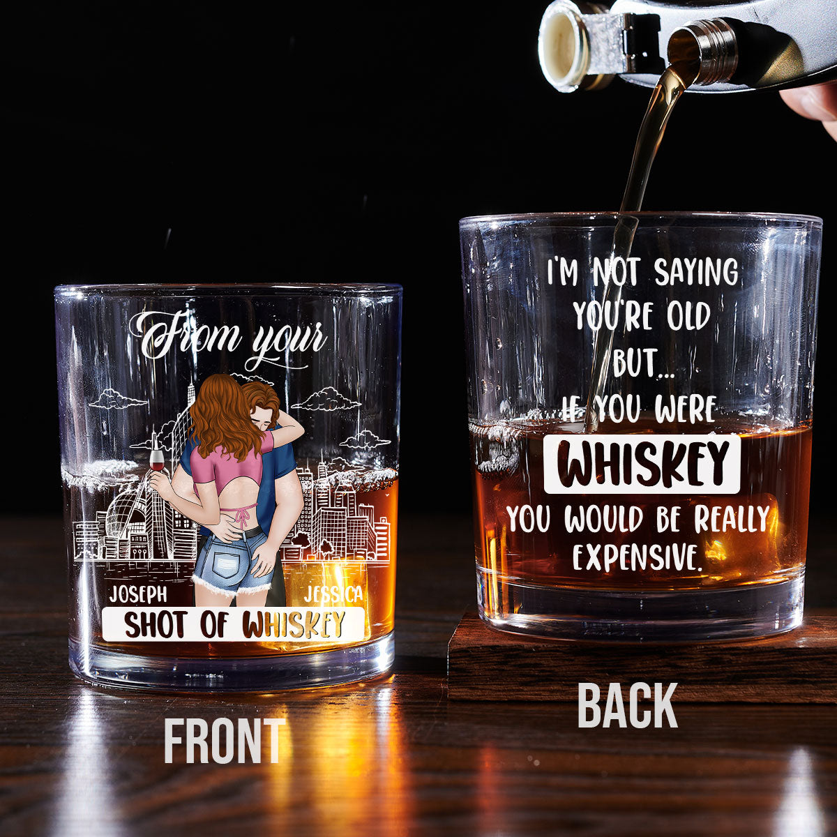 Forever Your Shot Of Whiskey - Personalized Custom Whiskey Glass