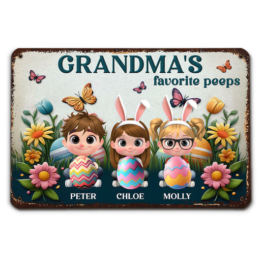 Cute Bunny - Personalized Custom 3D Inflated Effect Metal Sign