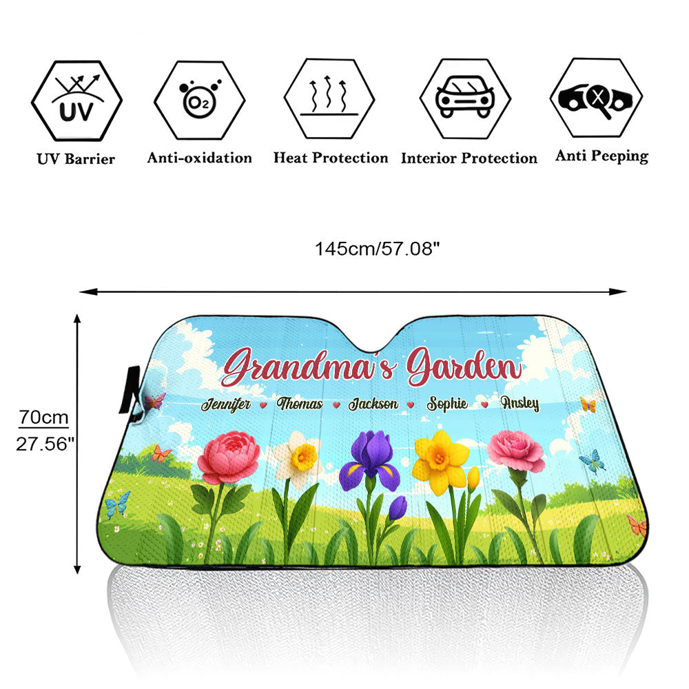 Grandma Garden - Personalized Custom Car Sunshade