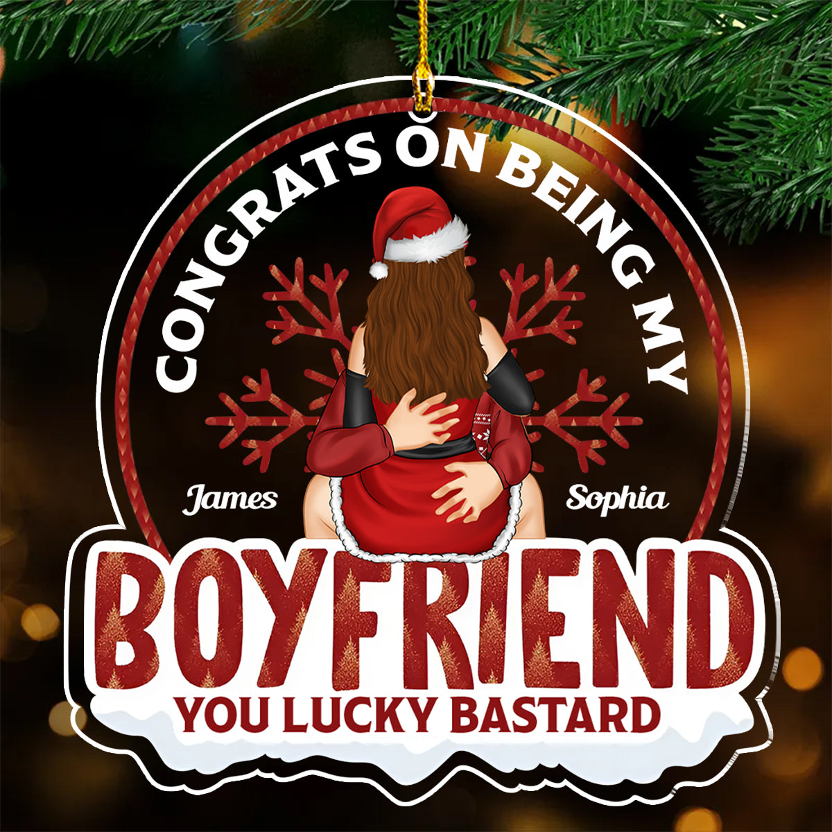 Congrats On Being My Husband - Personalized Custom Acrylic Ornament