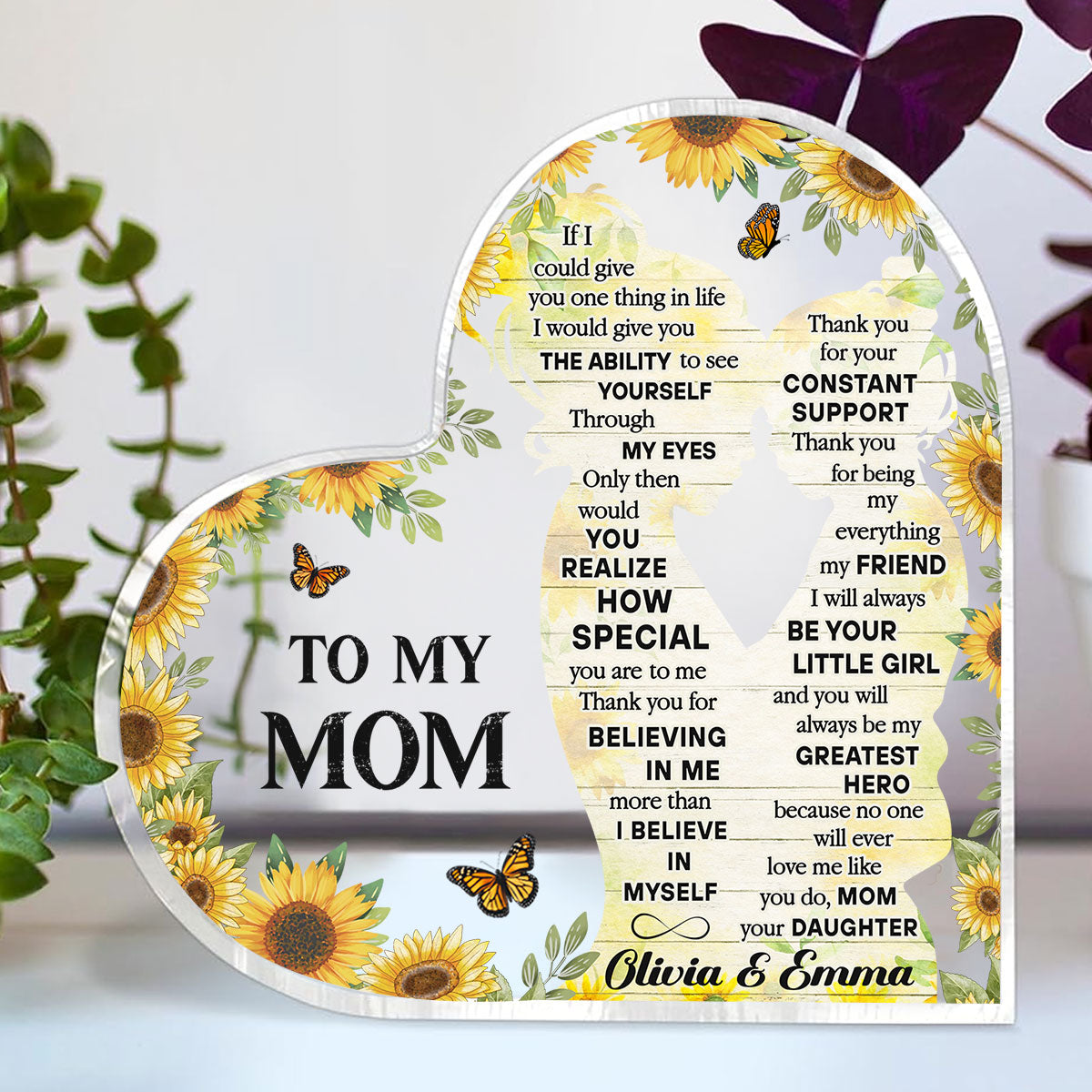 To My Mom - Personalized Custom Acrylic Plaque