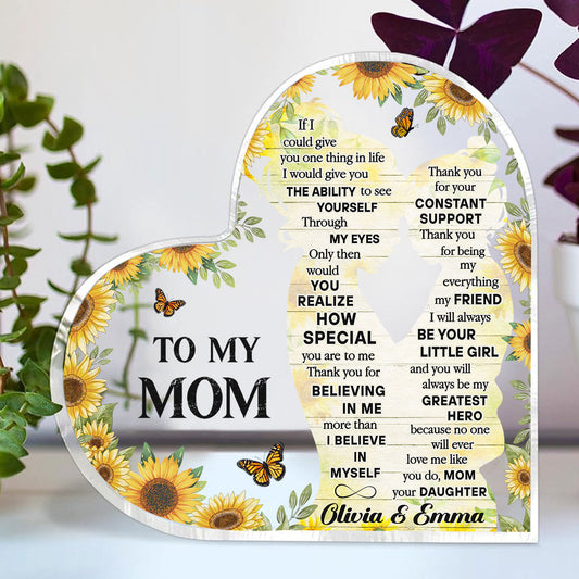 To My Mom - Personalized Custom Acrylic Plaque