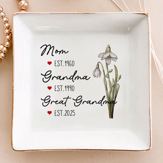 Great Grandma - Personalized Custom Jewelry Dish