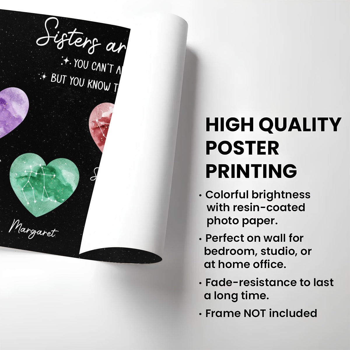 Good Friends Are Like Stars - Personalized Custom Poster