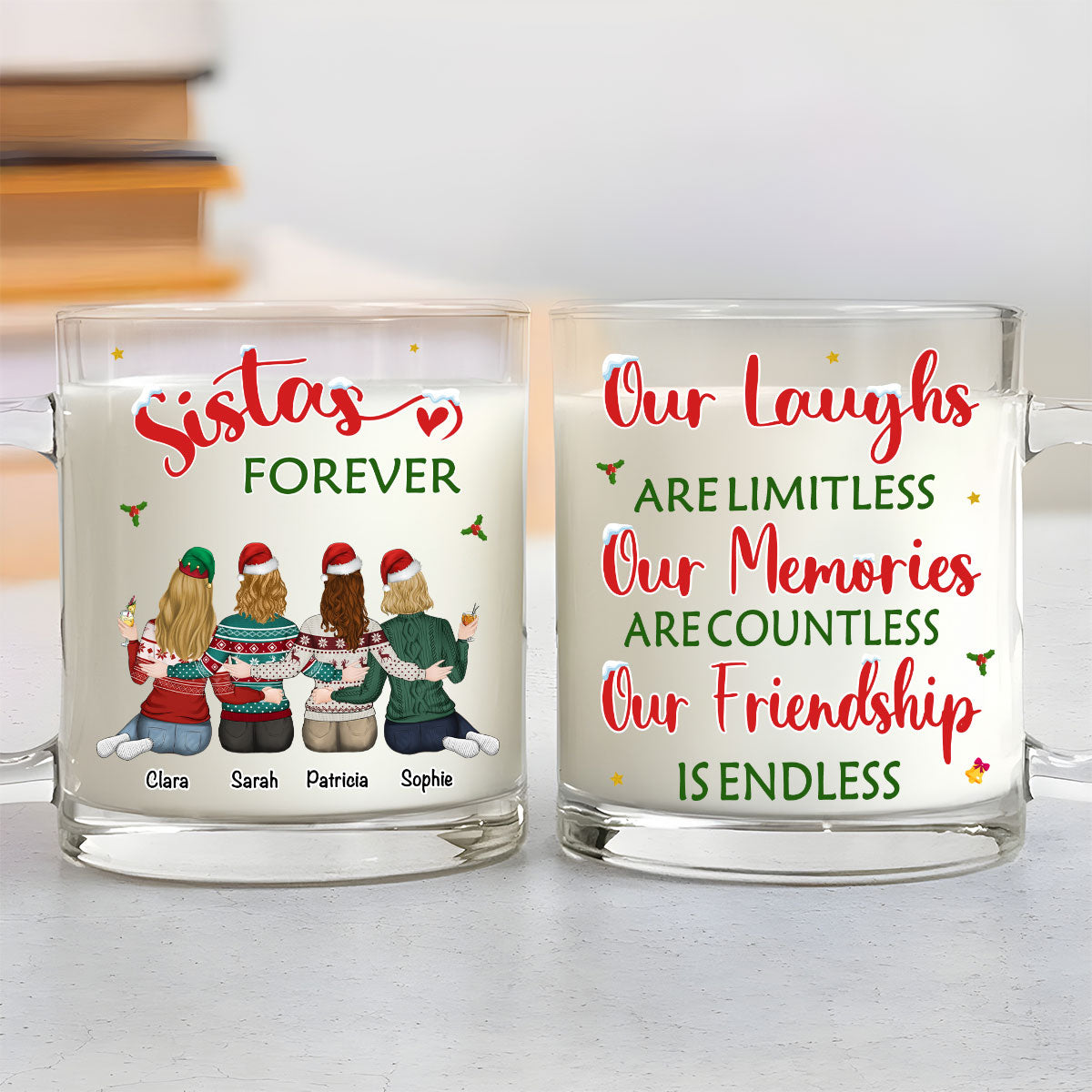 Our Friendship - Personalized Custom Glass Mug