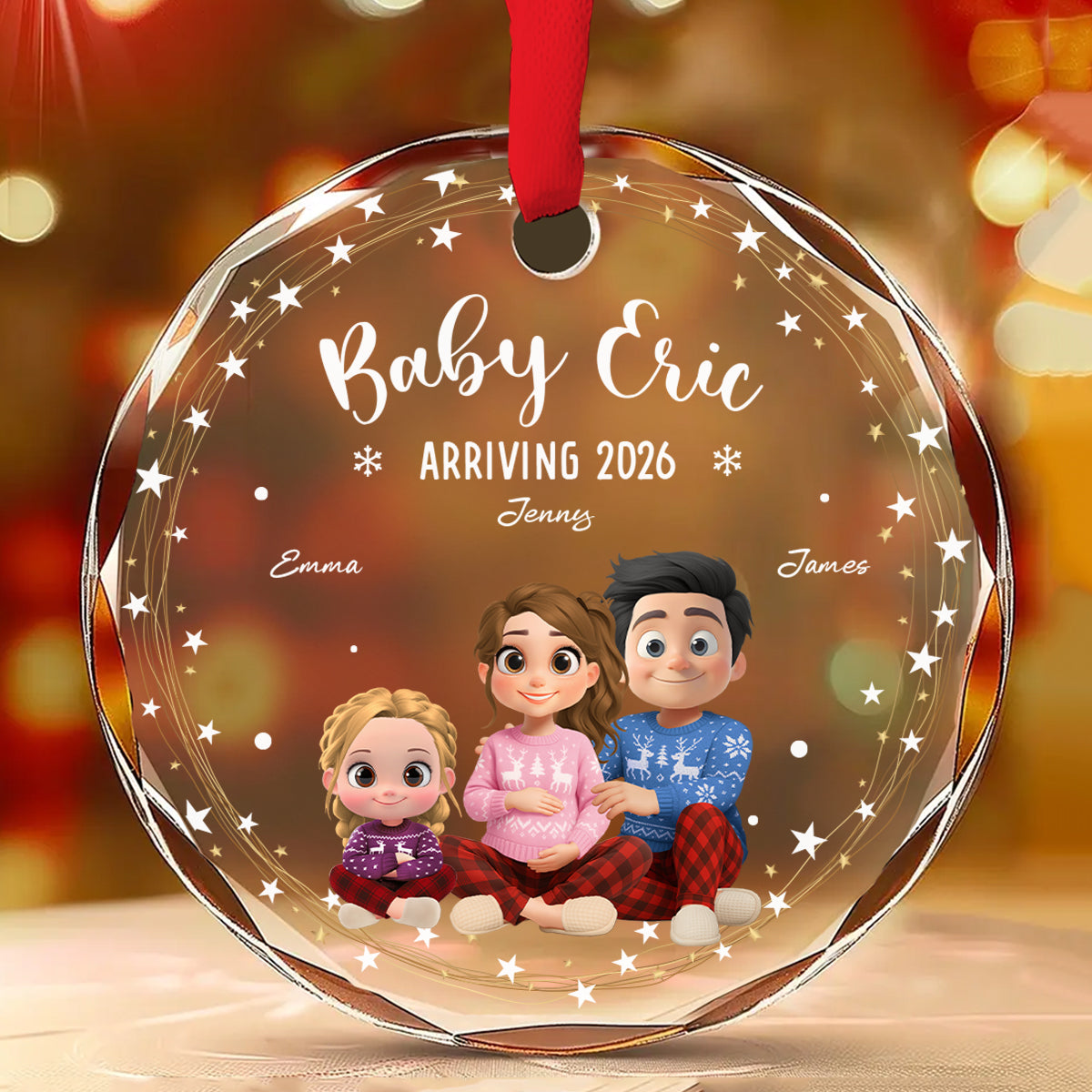 We Are Waiting For You - Personalized Custom Glass Ornament