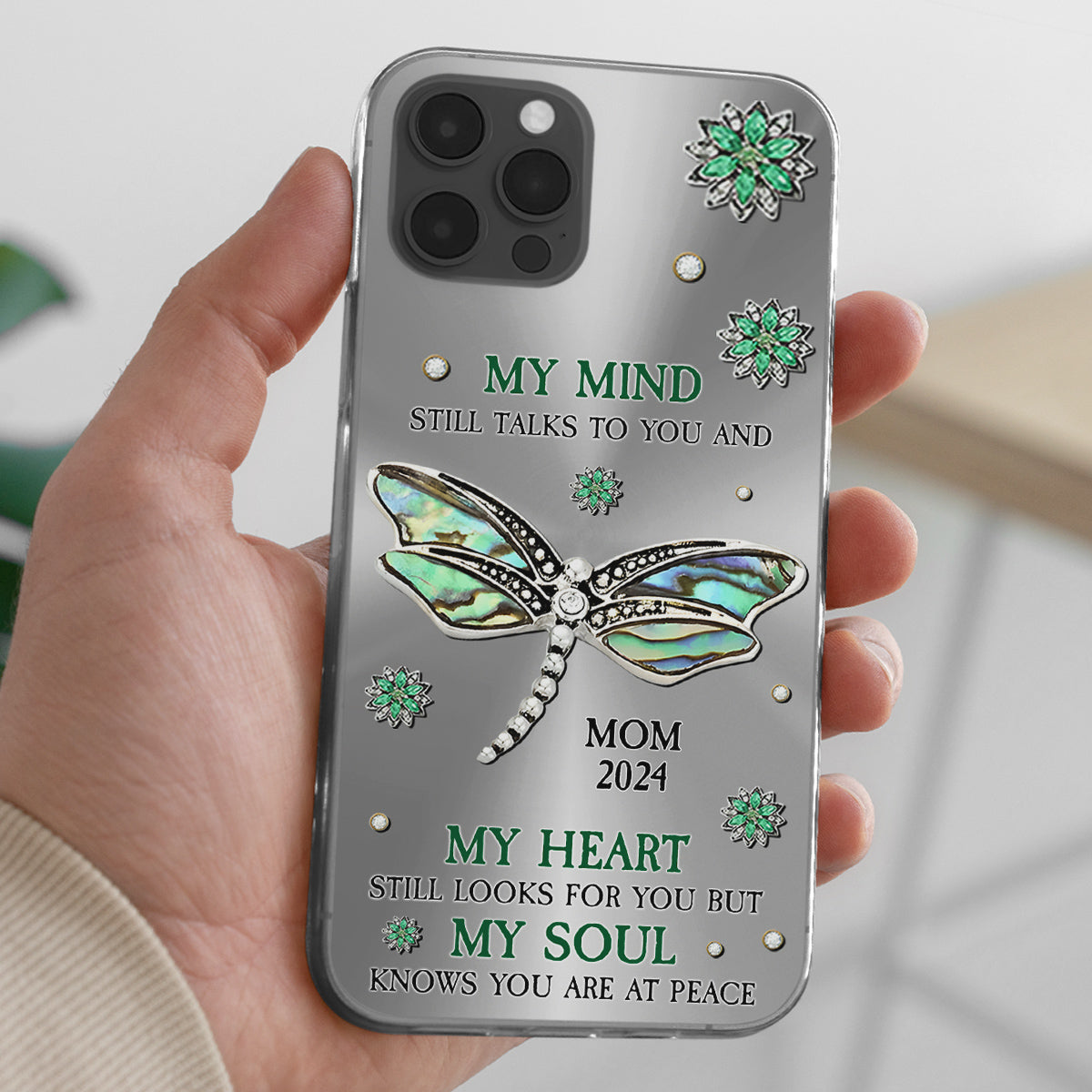 Dragonfly My Mind My Heart My Soul - Personalized Custom Phone Case