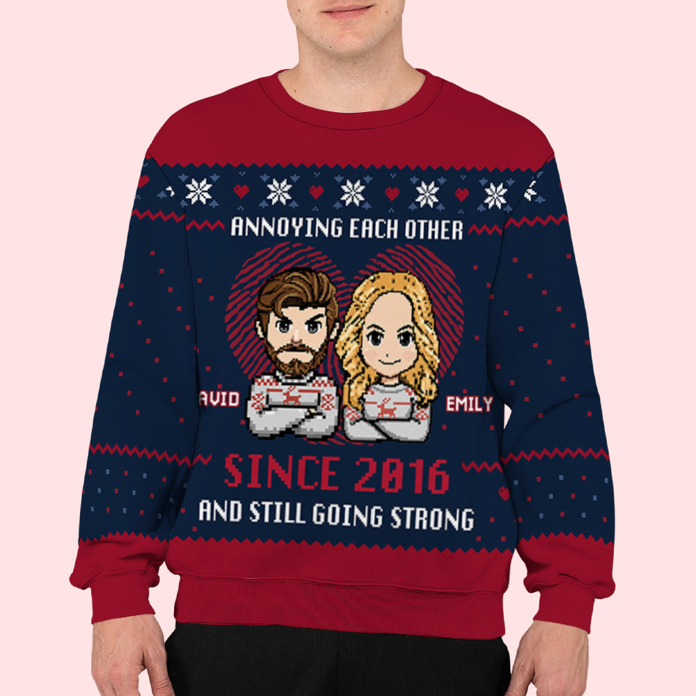 Together Forever Christmas - Personalized Custom All-Over-Print Sweatshirt