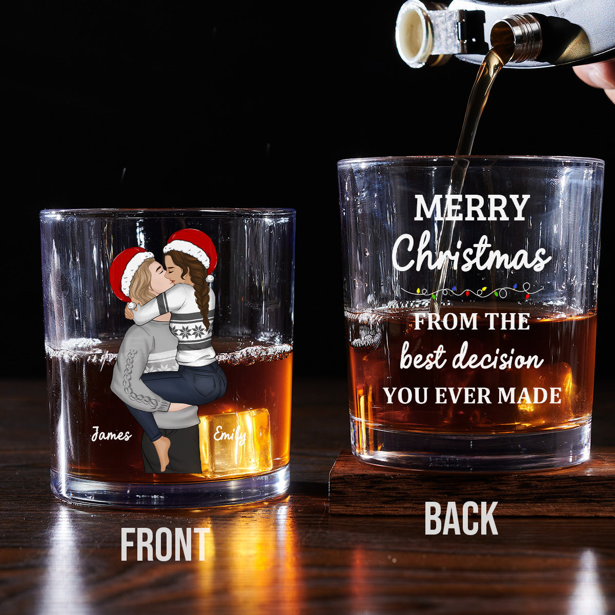 Best Decision - Personalized Custom Whiskey Glass