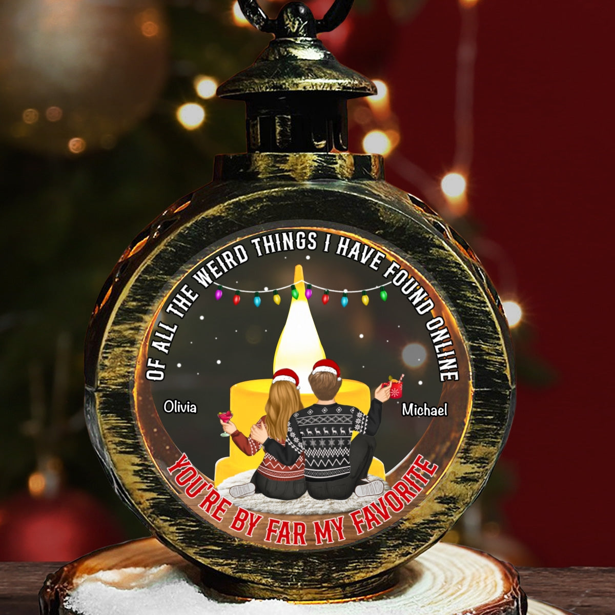 You Are By Far My Favorite - Personalized Custom Christmas Lantern